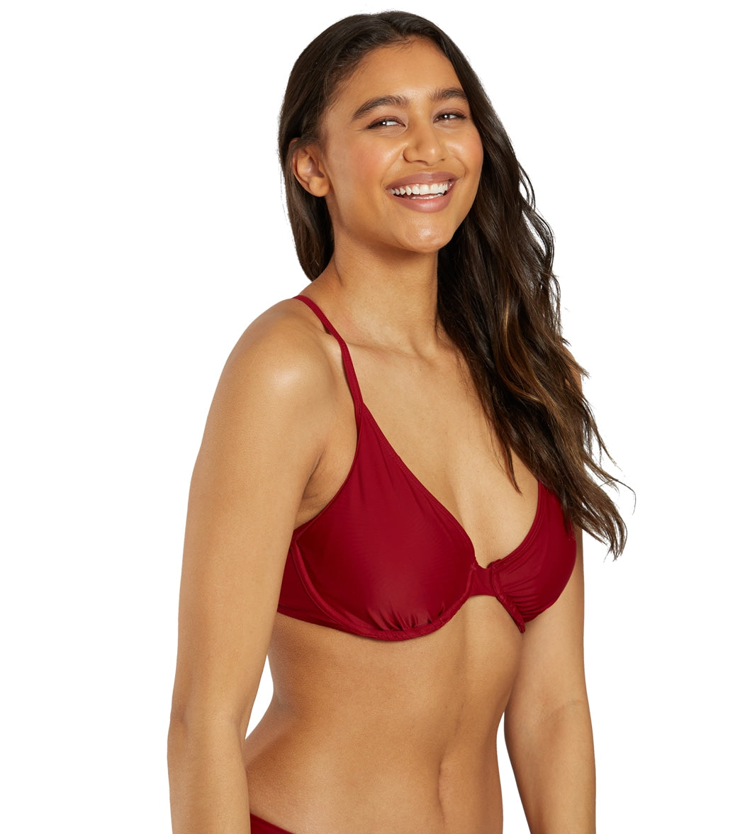 Sporti Solid Underwire Bikini Top (D/DD/E/F)  Nutmeg