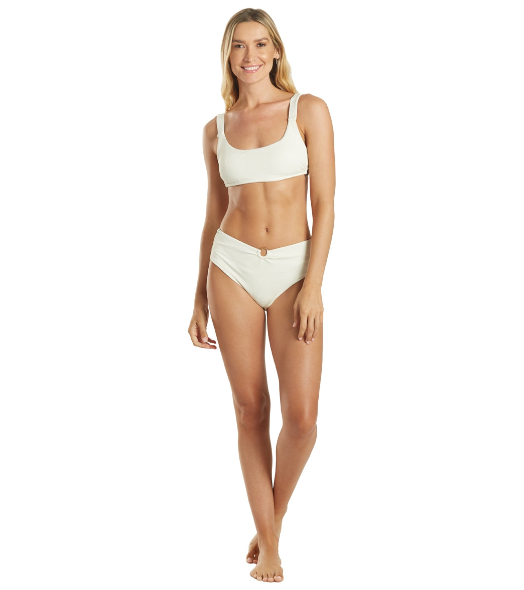 Quintsoul Women's Malibu Scoop Neck Bikini Top Cream