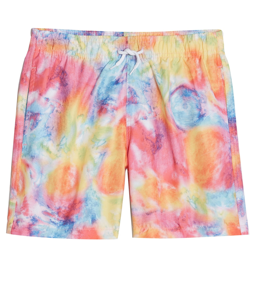 Trunks Surf & Swim Co. Boys' Bright Tie Dye Camp Shirt & Swim Trunks Set (Big Kid) Multi