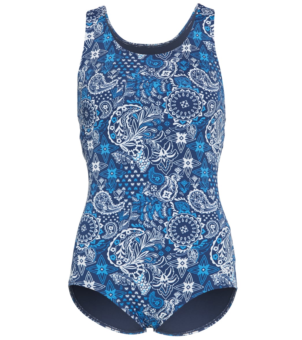 Dolfin Women's Aquashape Santorini Conservative Lap Swimsuit Santorini