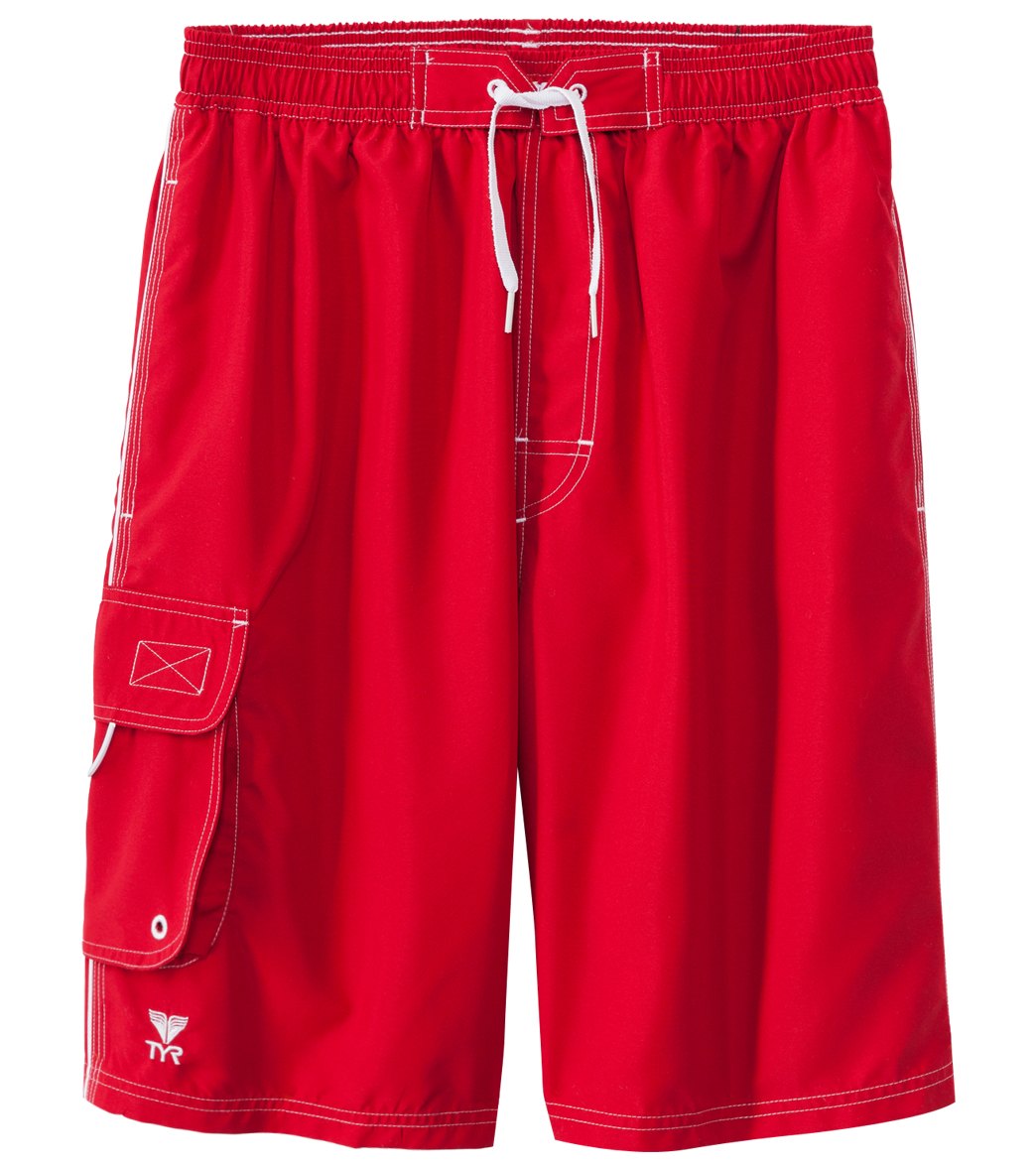 TYR Challenger Swim Trunks Red