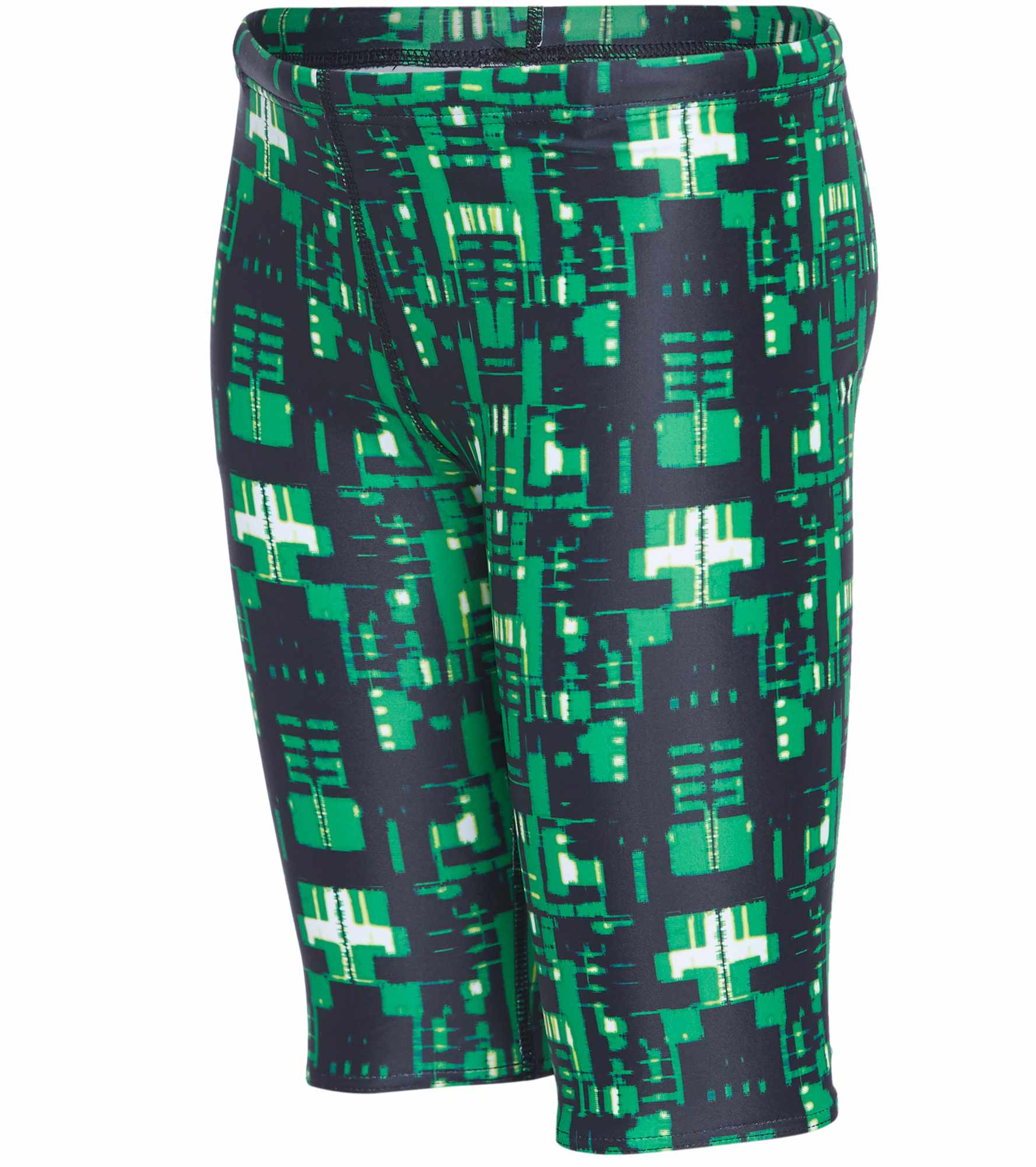 iSwim Varsity Blur Jammer Swimsuit Youth (22-28) Green