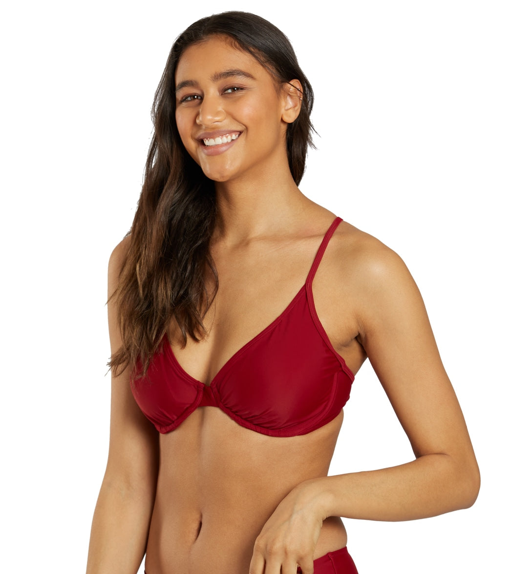 Sporti Solid Underwire Bikini Top (D/DD/E/F)  Nutmeg