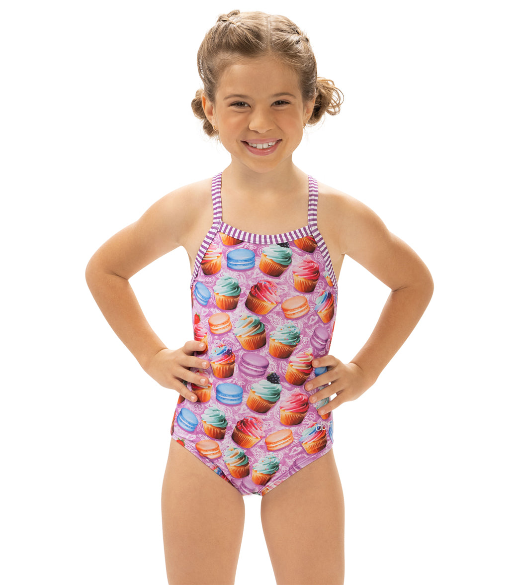 Dolfin Girls' Bon Appetit Printed One Piece Swimsuit (Little Kid) Bon Appetit