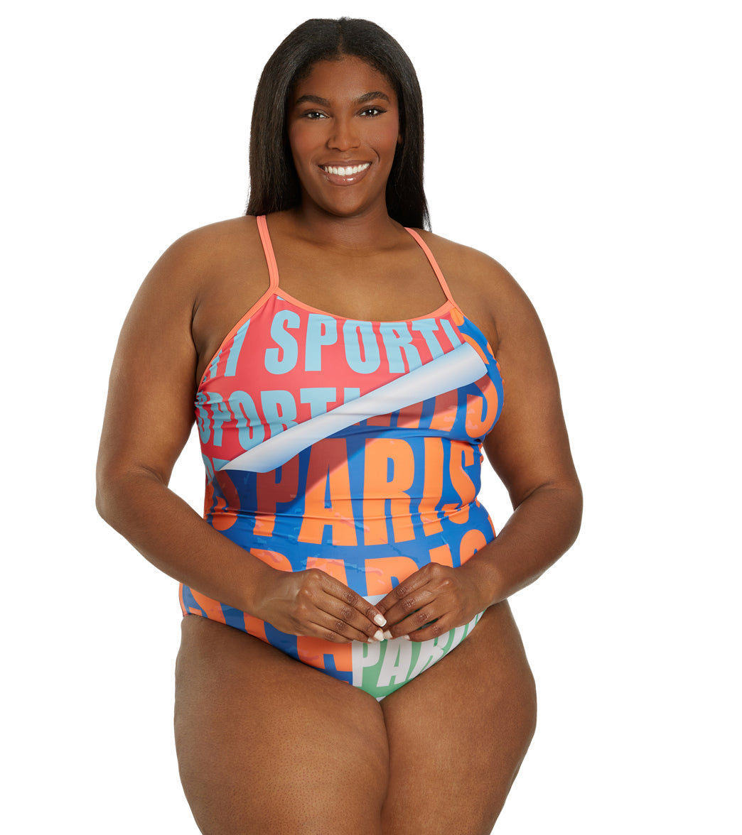 Sporti Paris Metro Pop Thin Strap One Piece Swimsuit (22-44) Metro Pop