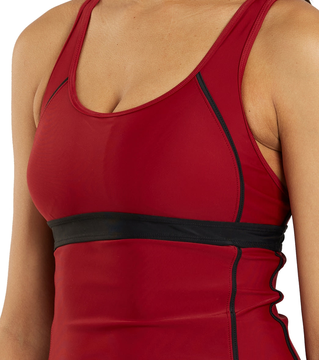 Sporti Active Racerback Solid Tankini Top