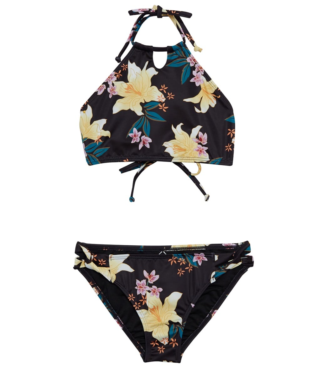 Billabong Girls' Wild Side Two Piece Bikini Set (Little Kid, Big Kid) Multi