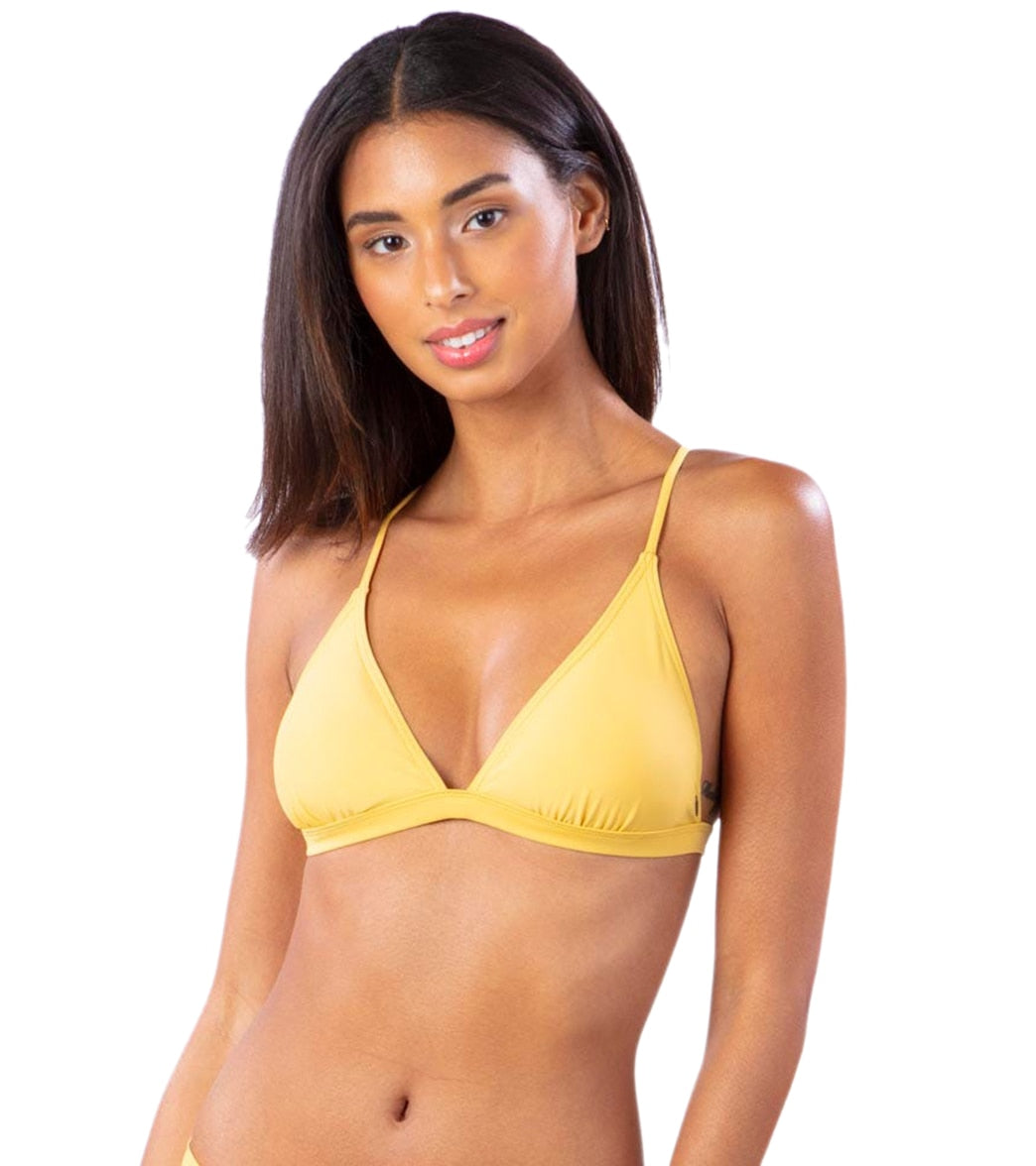 Rip Curl Classic Surf Eco Crossback Triangle Bikini Top Gold