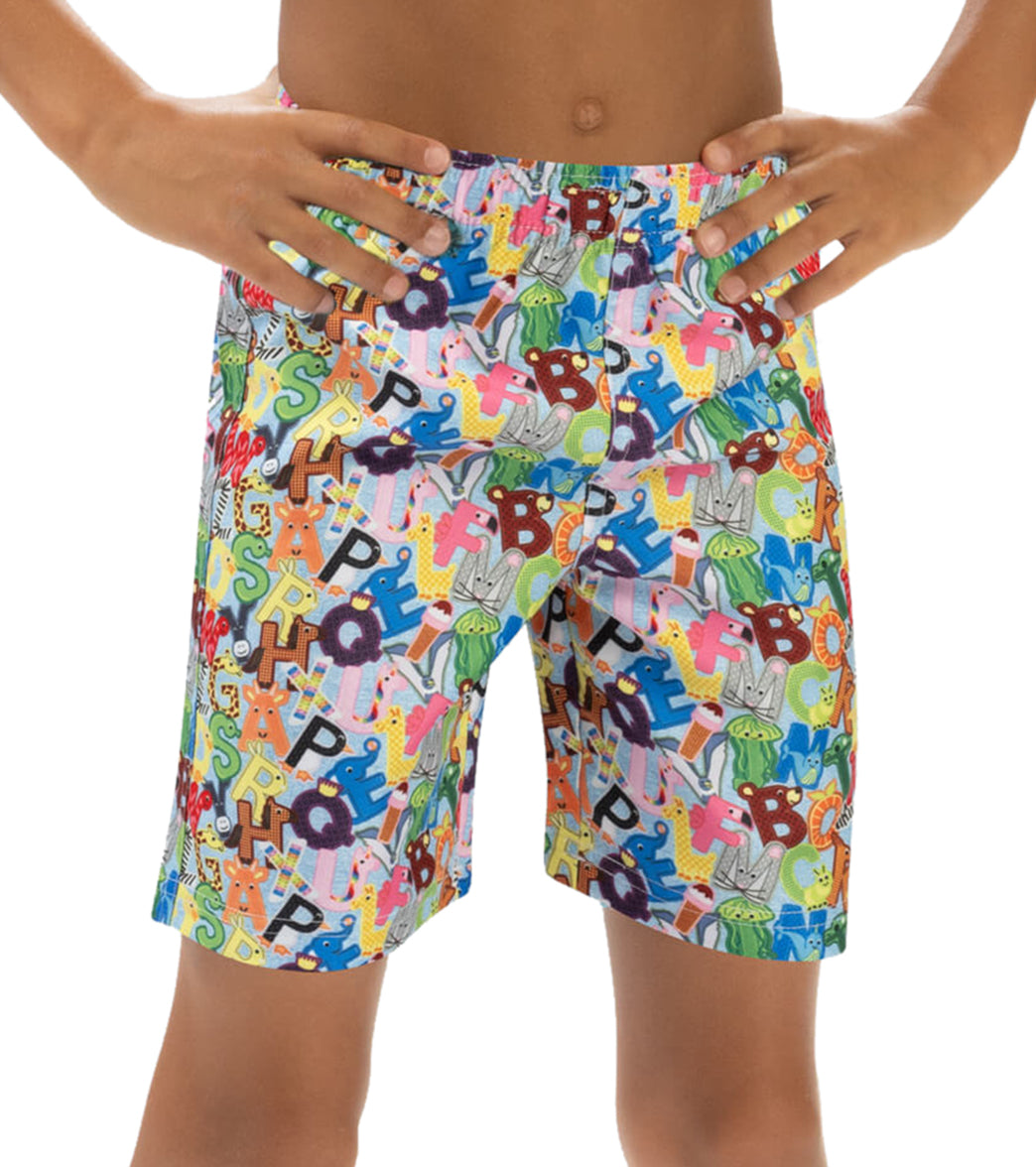 Dolfin Doflin Boys' Printed Elastic Waist Swim Trunks (Toddler, Little Kid)