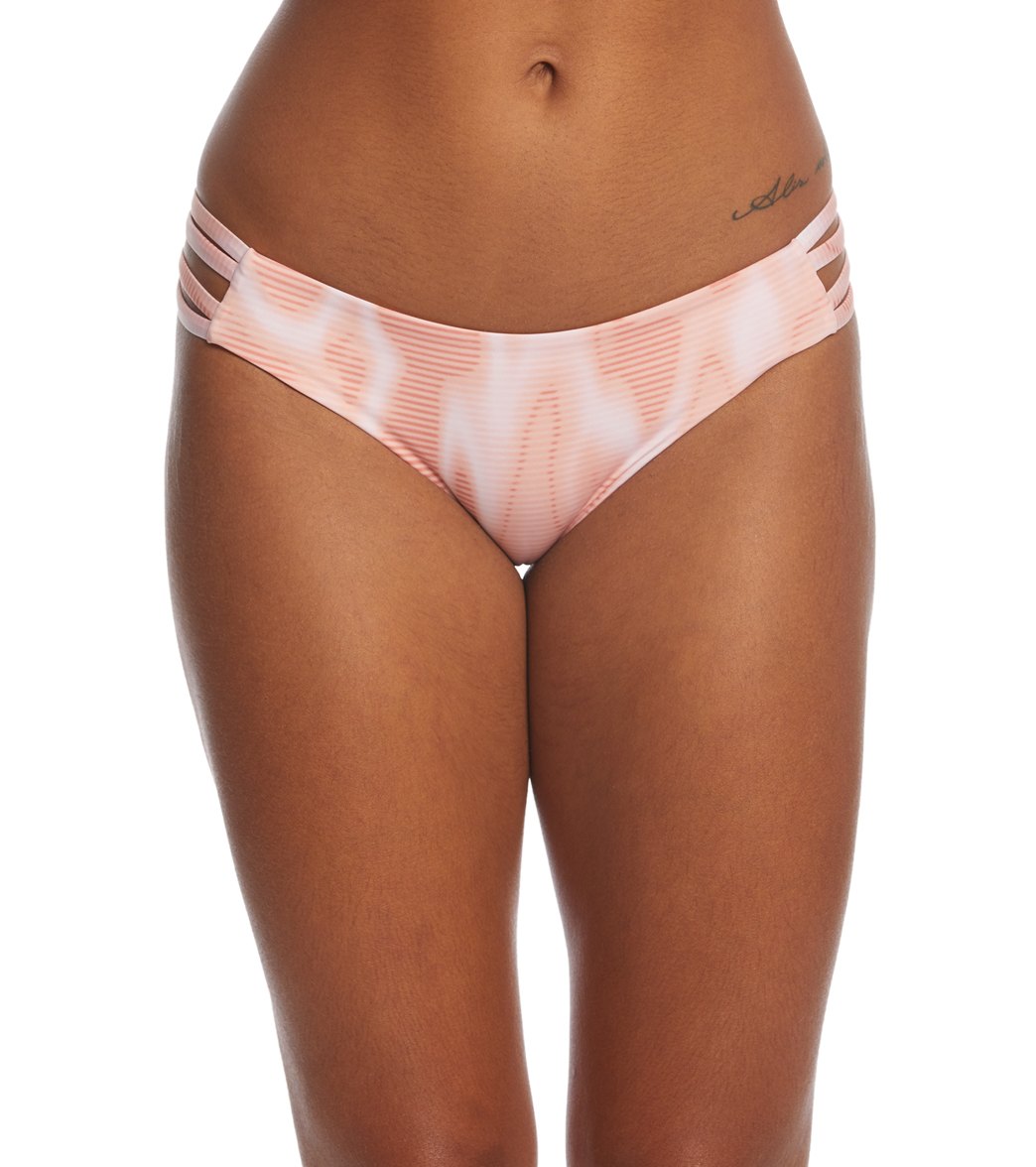 Hurley Women's Quick Dry Max Waves Bikini Bottom Rust Pink