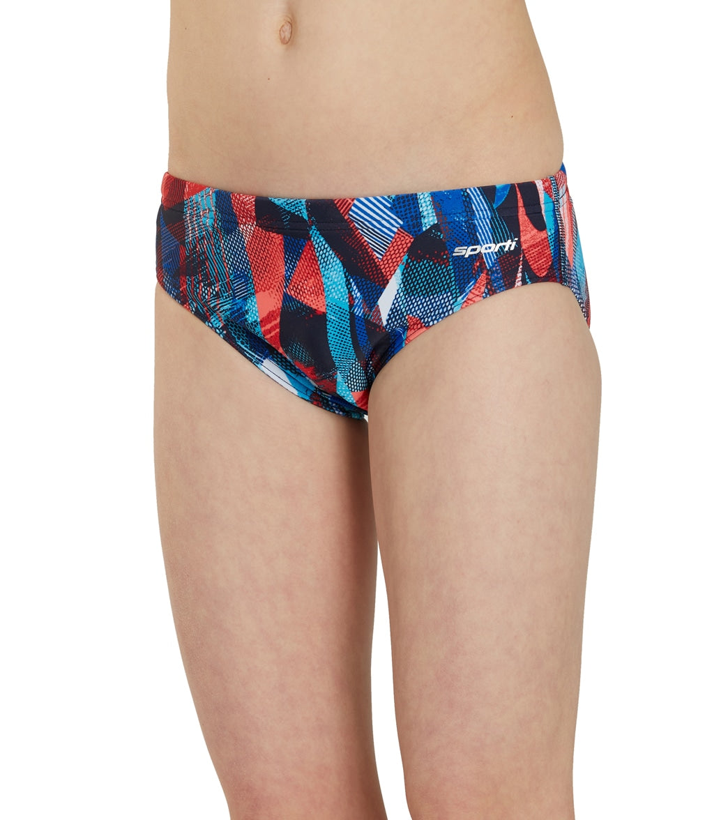 Sporti Catalyst Brief Swimsuit Youth (22 - 28) Red/White/Blue