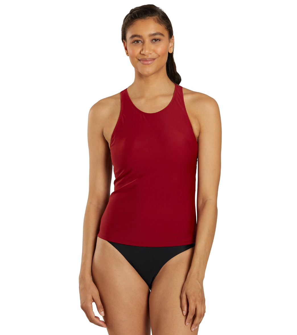 Sporti Active High Neck Tankini Top Nutmeg