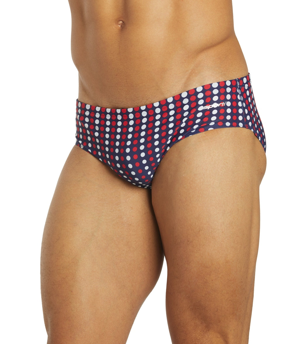 Sporti Molecule USA Brief Swimsuit (22-44) Red/White/Blue