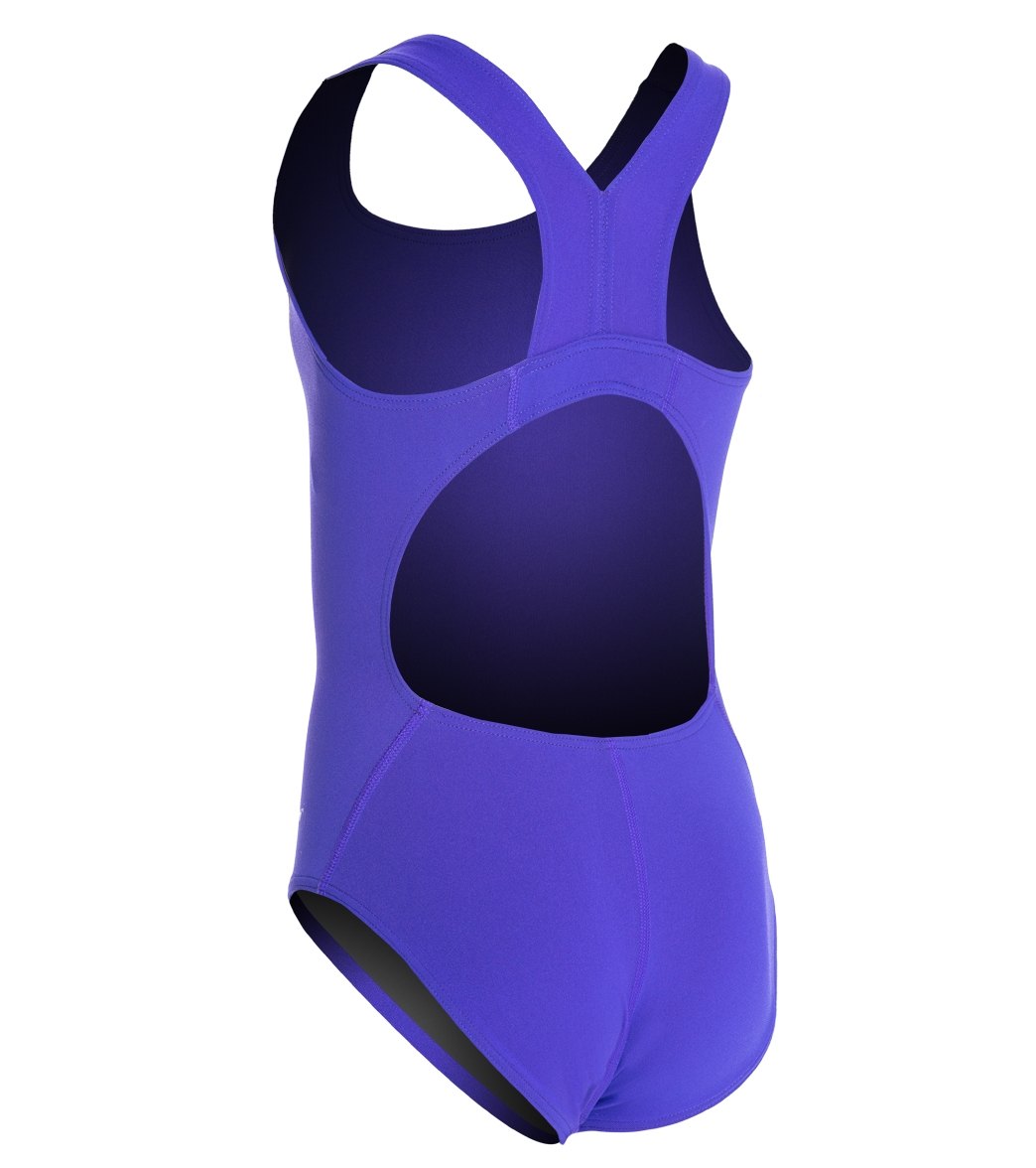 Sporti HydroLast Solid Wide Strap One Piece Swimsuit Youth (22-28) Purple