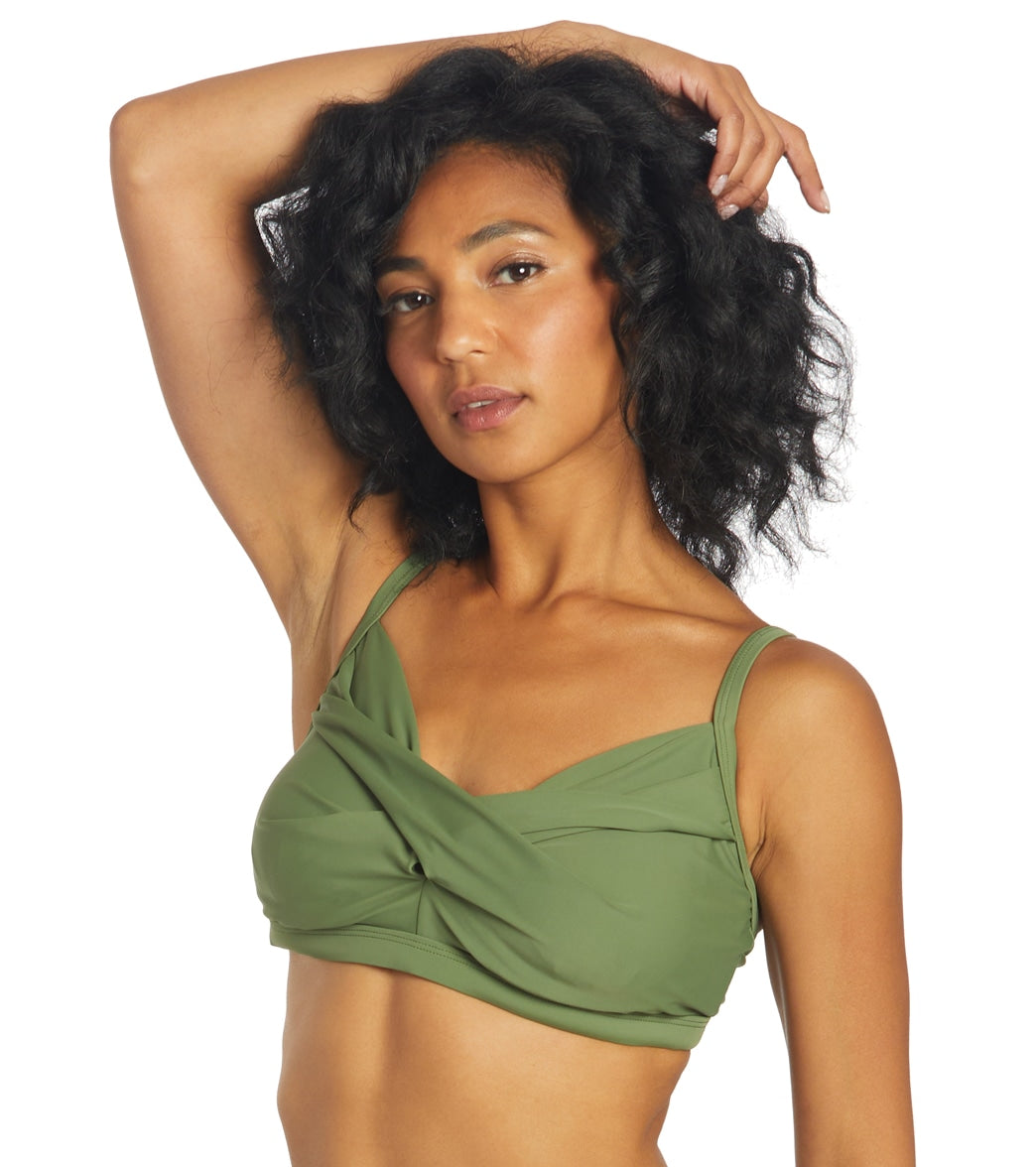 Sporti Twist Underwire Bikini Top Olive