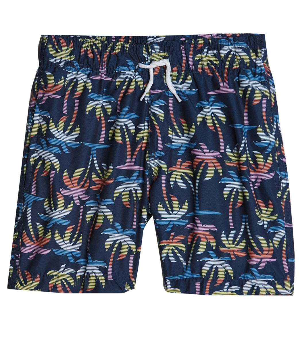 Trunks Surf & Swim Co. Boys' Colorblock Camp Shirt & Swim Trunks Set (Big Kid) Marine