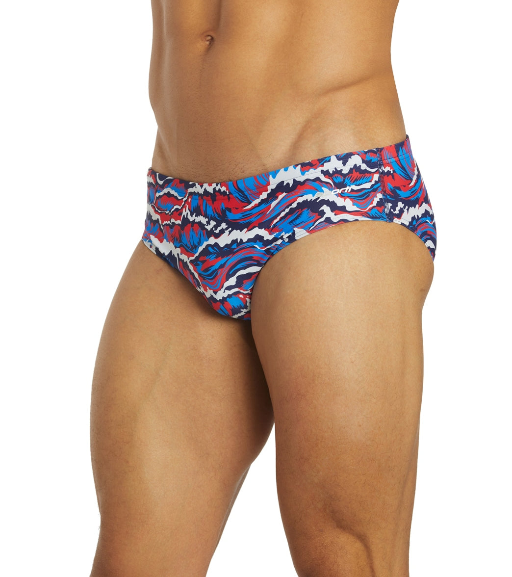 Sporti New Waves Brief Swimsuit (22-40) Red/White/Blue