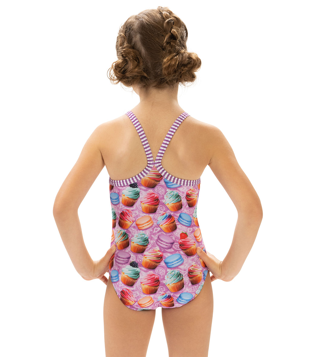 Dolfin Girls' Bon Appetit Printed One Piece Swimsuit (Little Kid) Bon Appetit