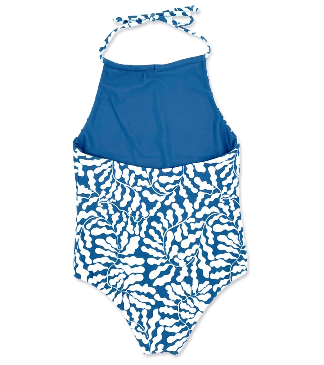 Feather 4 Arrow Girls' Riviera Reversible One Piece Swimsuit (Toddler, Little Kid, Big Kid) Navy