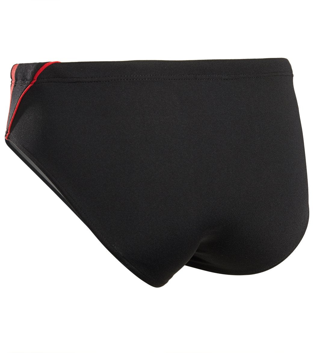 Sporti HydroLast Splice Brief Swimsuit Youth (22-28) Black/Red