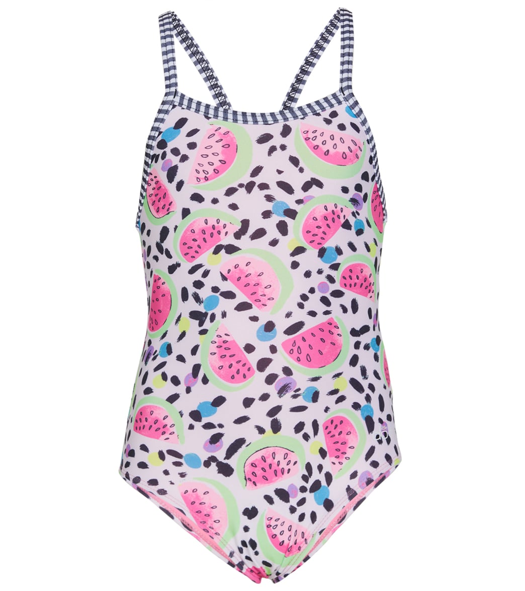 Dolfin Girls' Haze Printed One Piece Swimsuit (Big Kid)