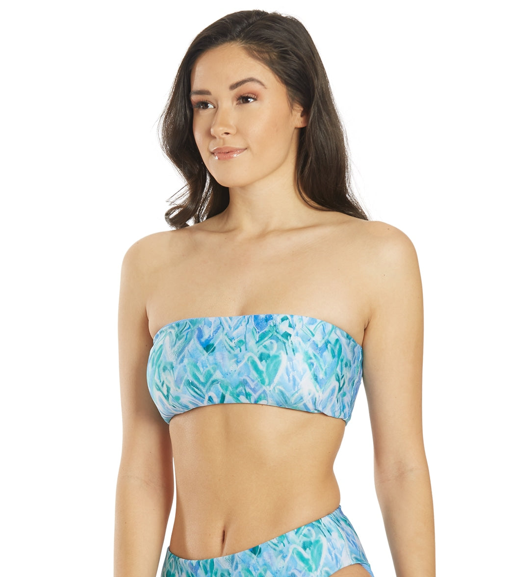 Splendid Women's Graffiti Reversible Bandeau Bikini Top