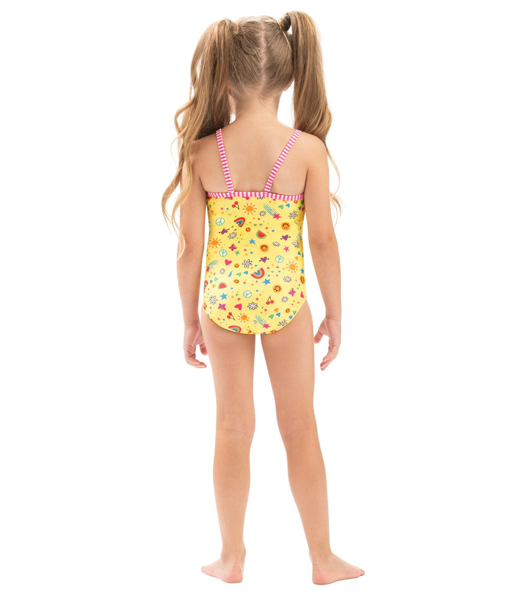 Dolfin Girls' Printed One Piece Swimsuit (Big Kid)