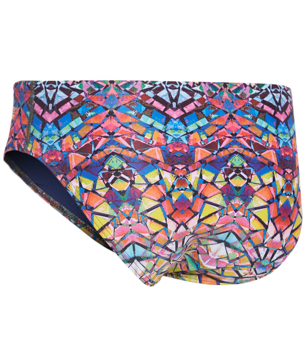 Speedo Men's Printed Brief Swimsuit Rainbow Brights (Fun Haus)