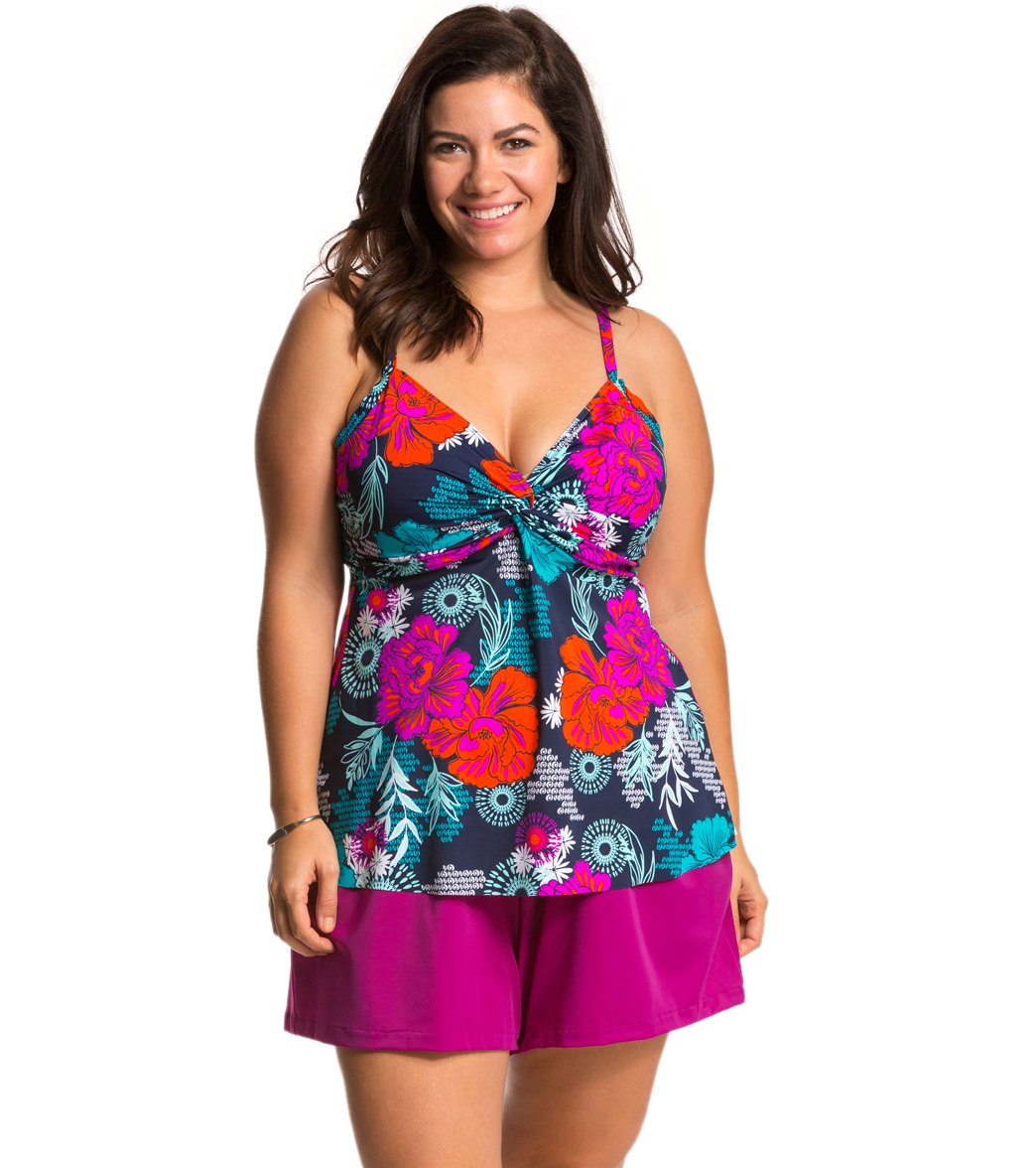 Maxine Plus Size Solid Swim Short