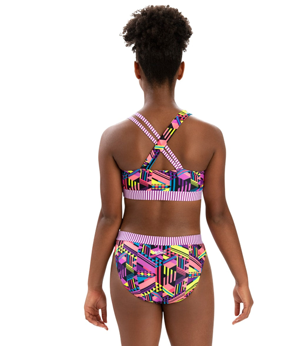 Dolfin Uglies Women's Asymmetrical Two Piece Work Out Swimsuit