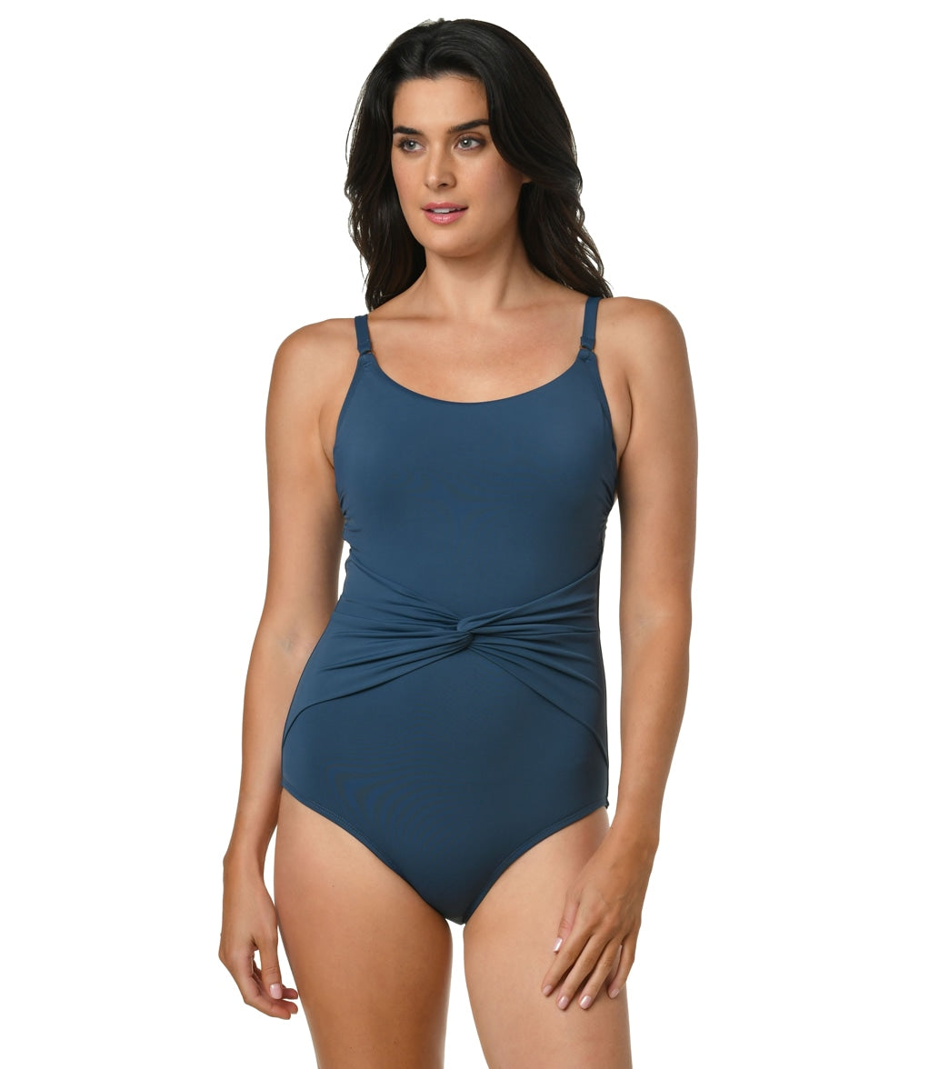 Jantzen Women's Solid Mio Mia! One Piece Swimsuit