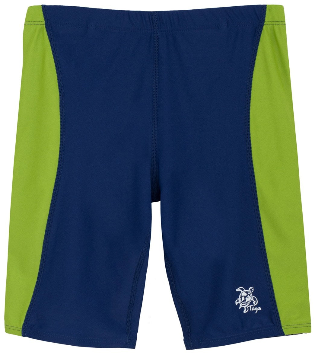 Tuga Boys' Jammer Swim Short  (Toddler, Little Kid, Big Kid) Navy/Cicoria