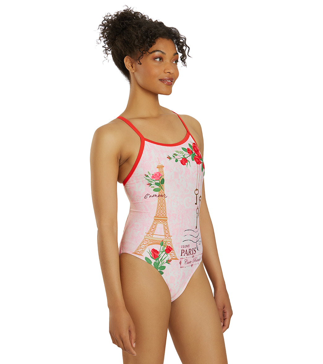 Sporti Paris Mon Amour Thin Strap One Piece Swimsuit (22-44) Mon Amour