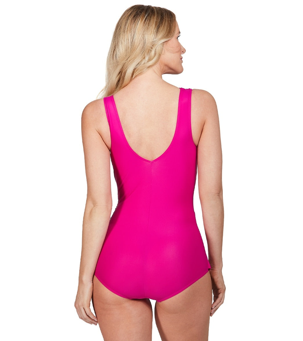 Sporti Isabella Tummy Control Wrap One Piece Swimsuit