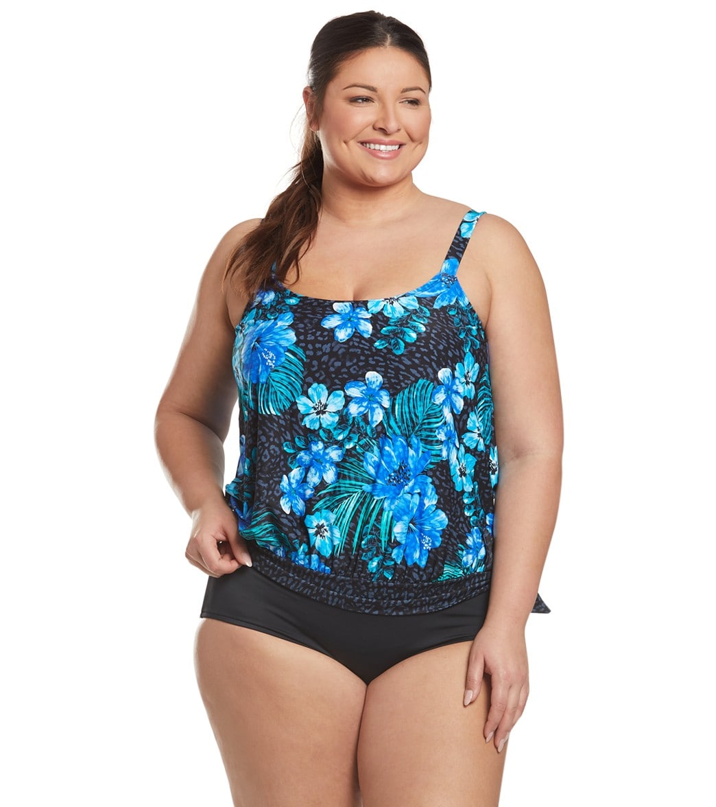 Maxine Plus Size High Waisted Bikini Bottom Black