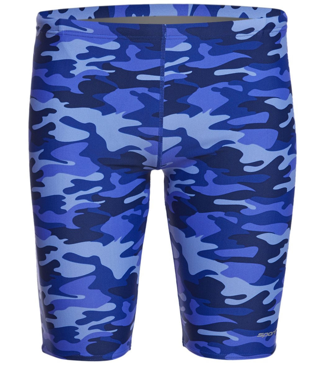 Sporti Camouflage Jammer Swimsuit (22-40) Bright Blue/Blue Iris