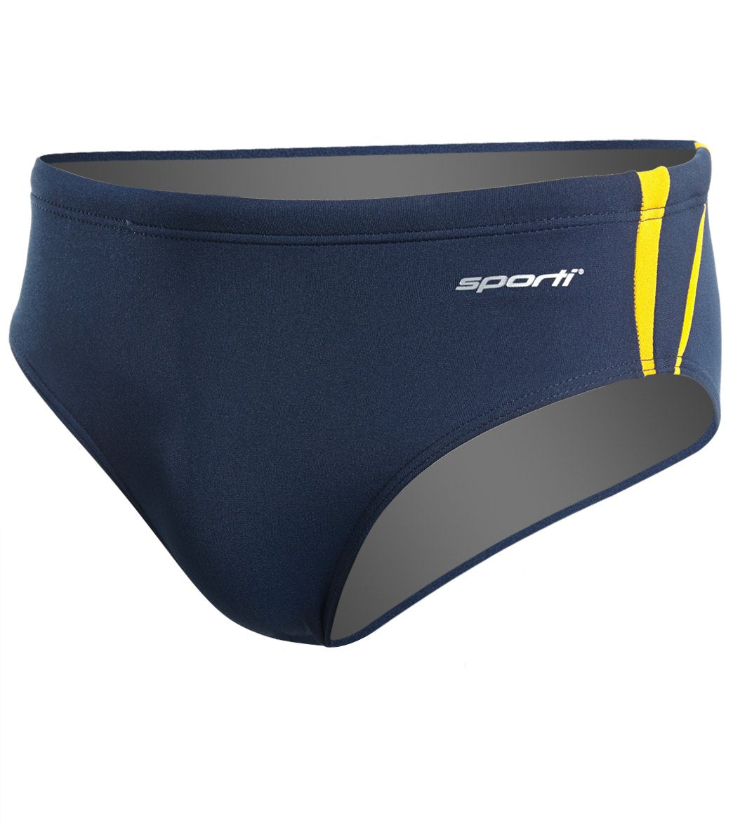 Sporti HydroLast Splice Brief Swimsuit Youth (22-28) Navy/Gold