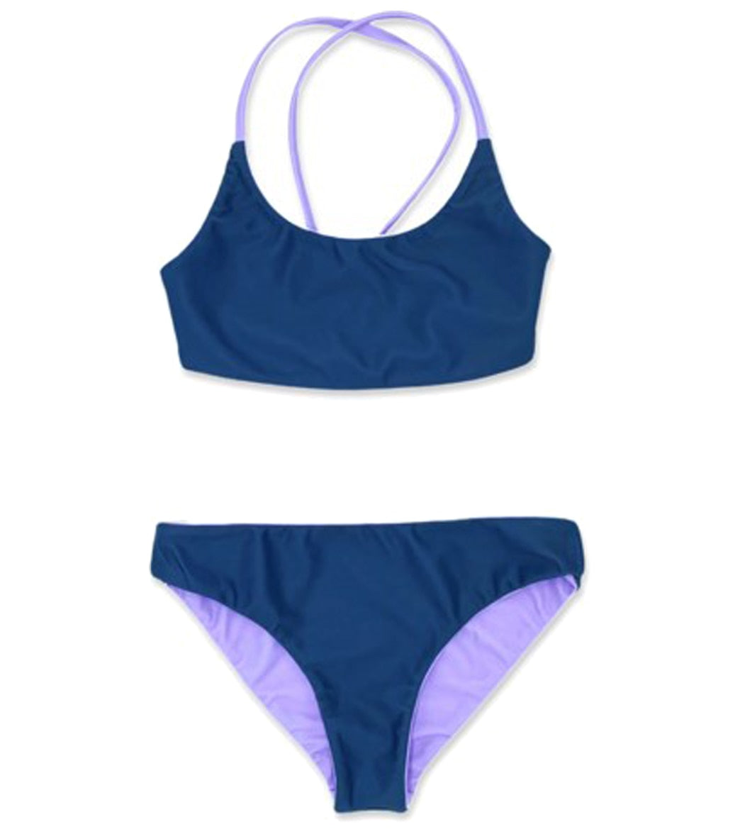 Feather 4 Arrow Girls' Waverly Reversible Two Piece Bikini Set (Toddler, Little Kid, Big Kid) Lavender