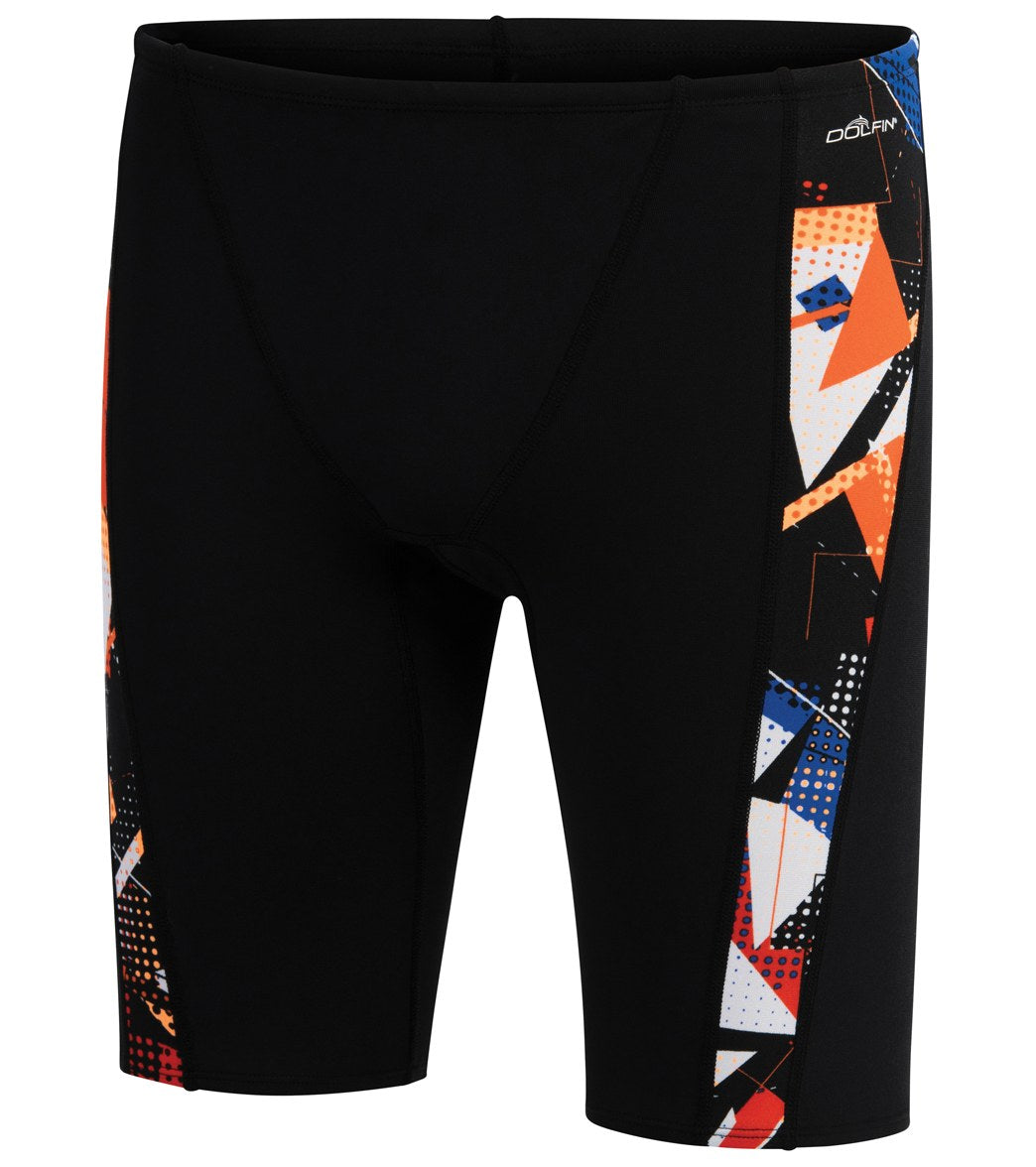 Dolfin Men's Reliance Renegade Spliced Jammer Swimsuit Royal/Orange