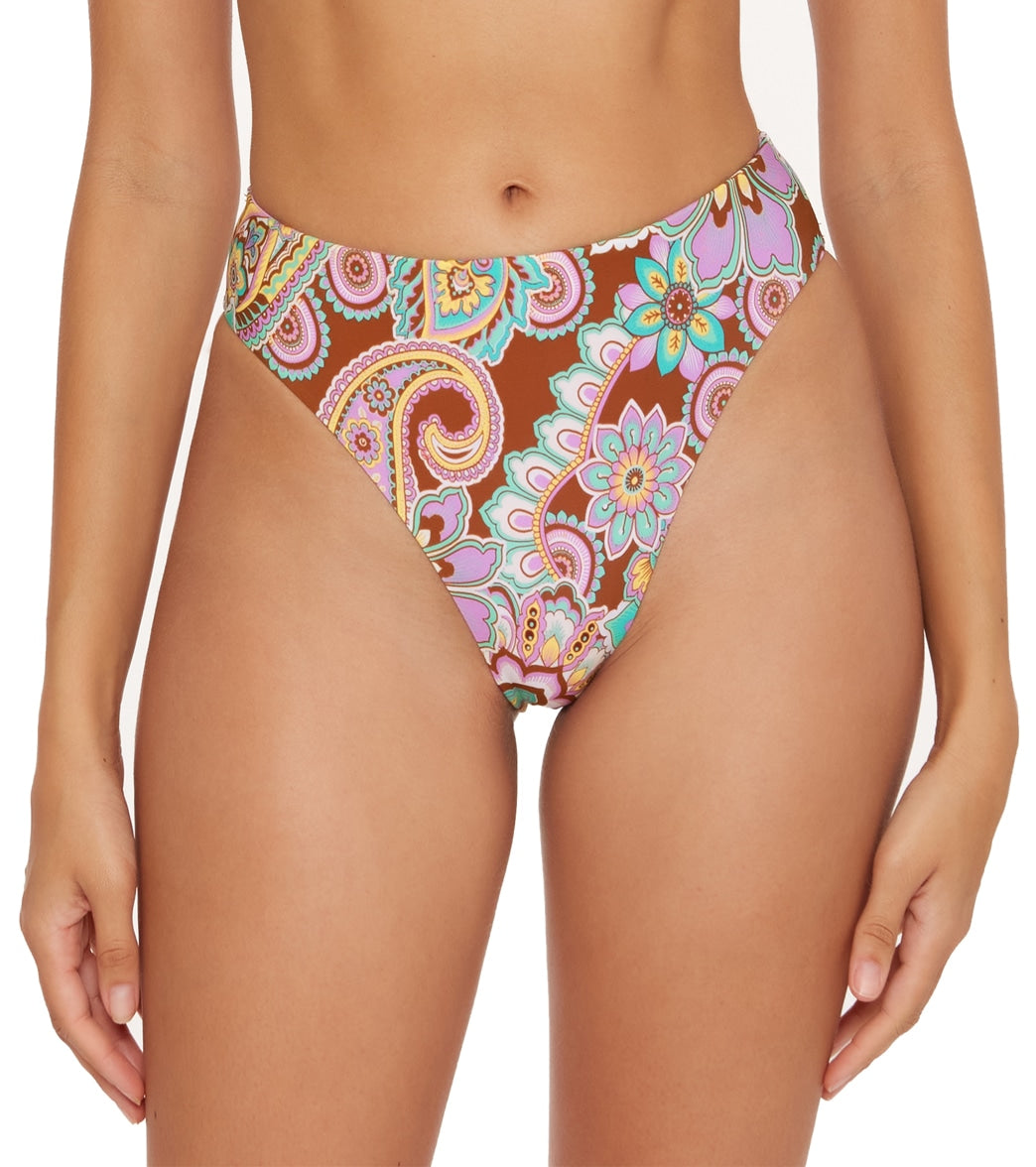 Becca Swim Women's Groovy French Reversible Bikini Bottom Multi