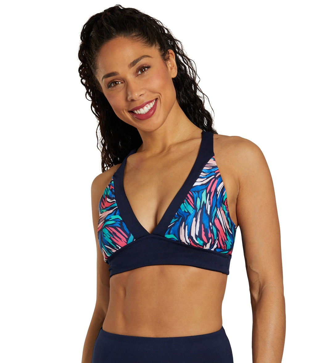 Dolfin Women's Printed V-Neck Bikini Top