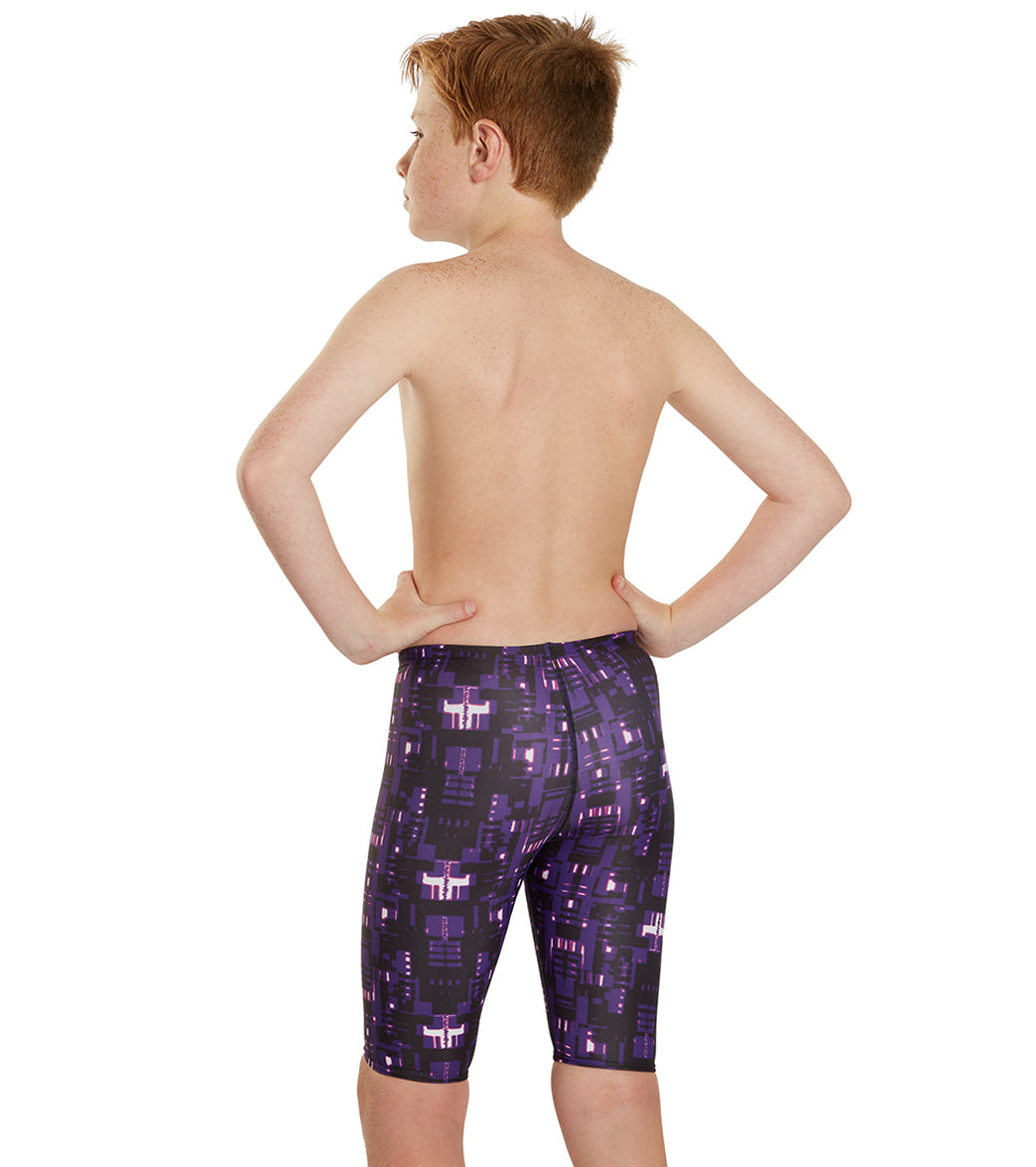 iSwim Varsity Blur Jammer Swimsuit Youth (22-28) Purple