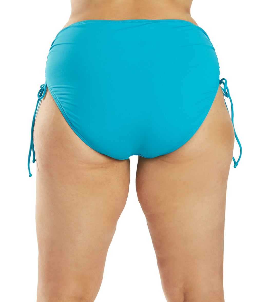 Beach House Plus Size Solid Hayden High Waisted Adjustable Side Bikini Bottom