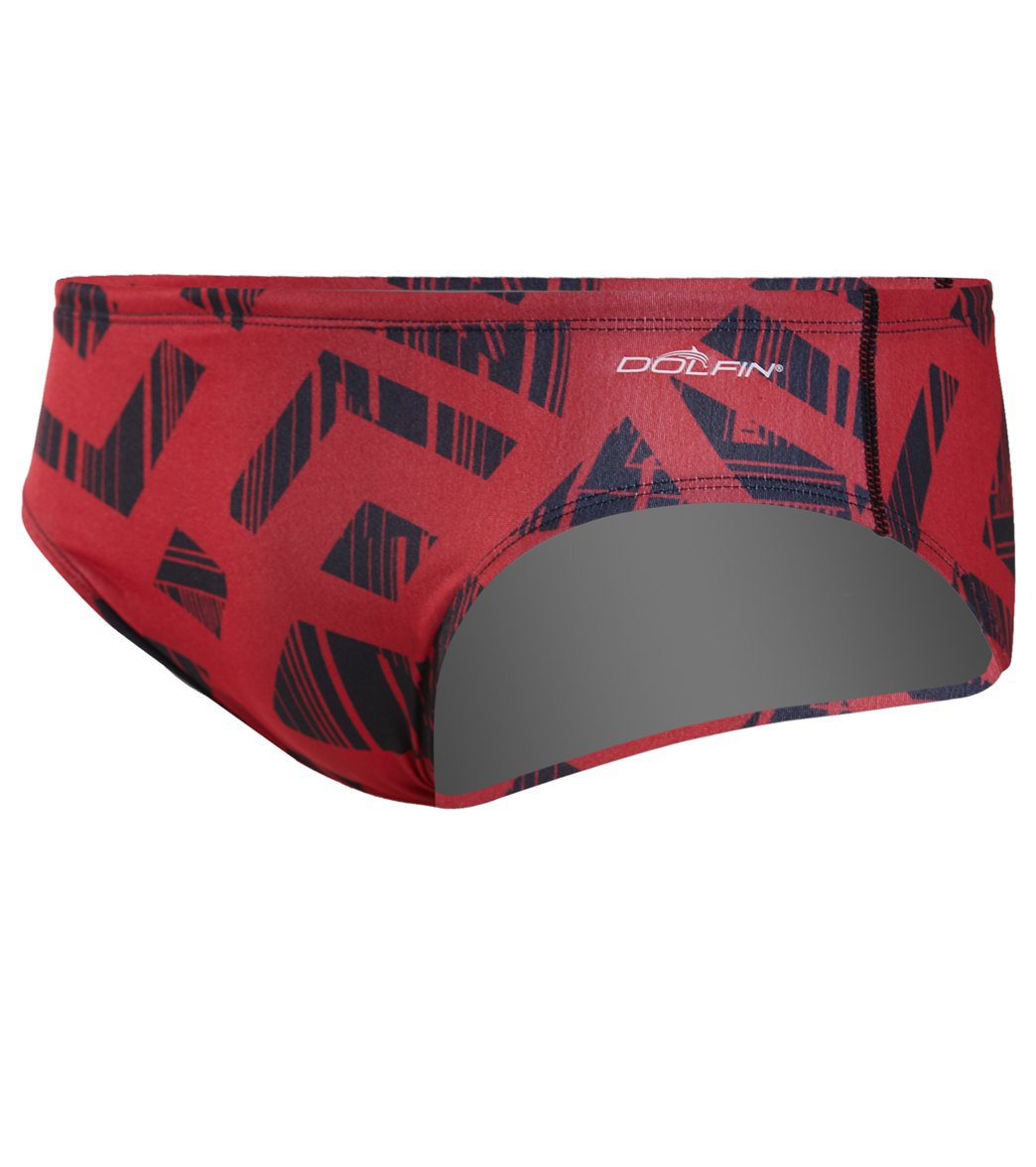 Dolfin Reliance Men's Trax Spliced Brief Swimsuit Red/Red