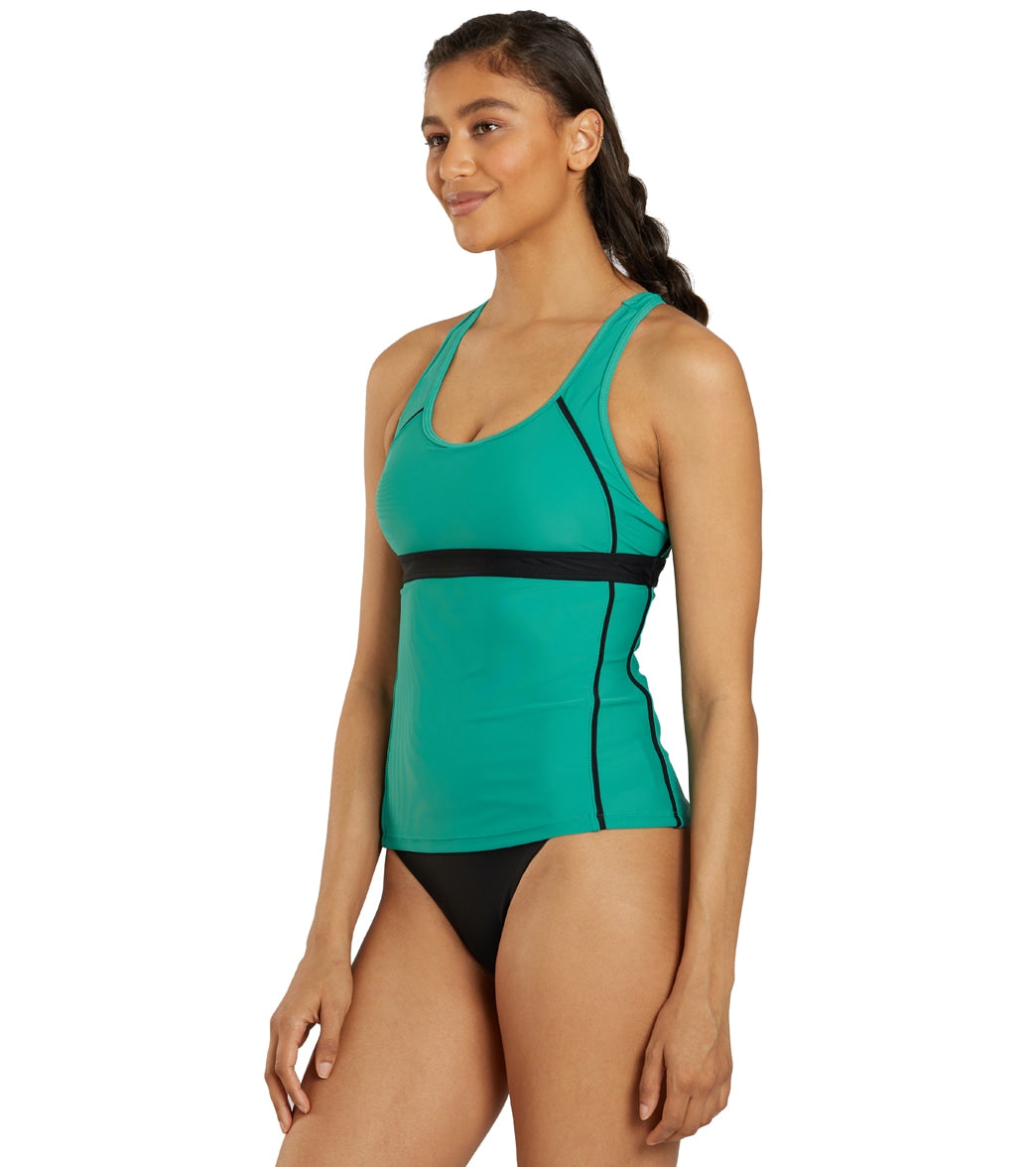 Sporti Active Racerback Solid Tankini Top