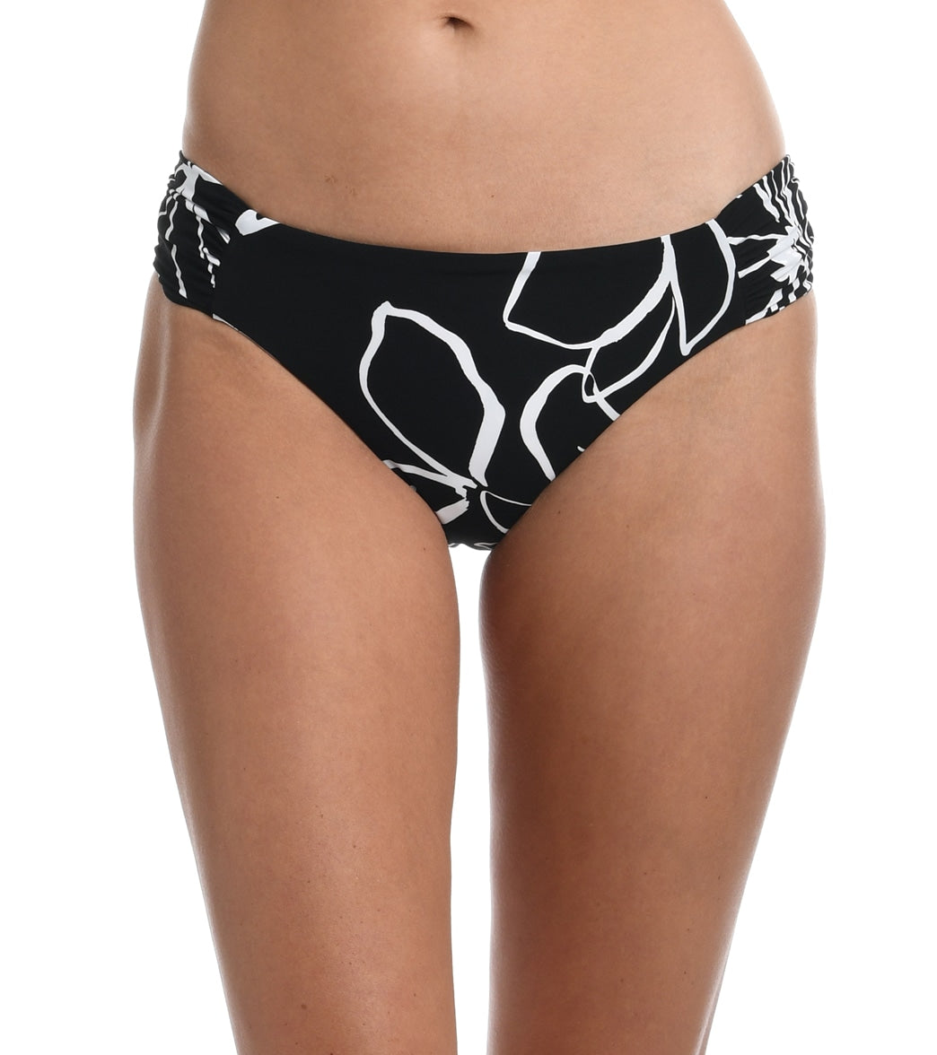 La Blanca Women's Moonlit Silhouette Reversible Bikini Bottom Black