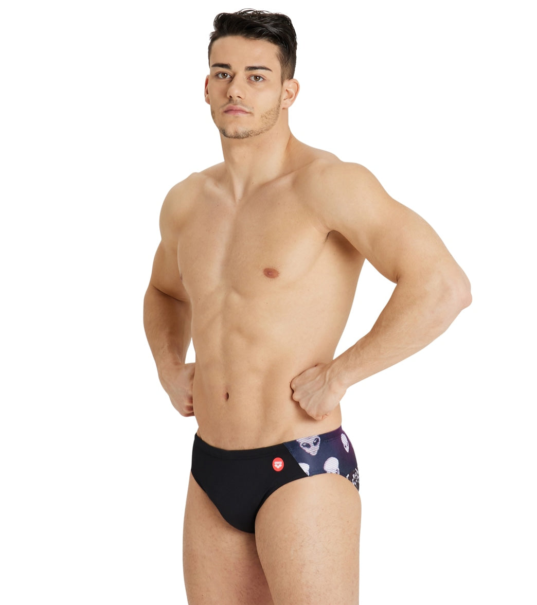 Arena Men's Crazy Placement Brief Swimsuit Black/Multi