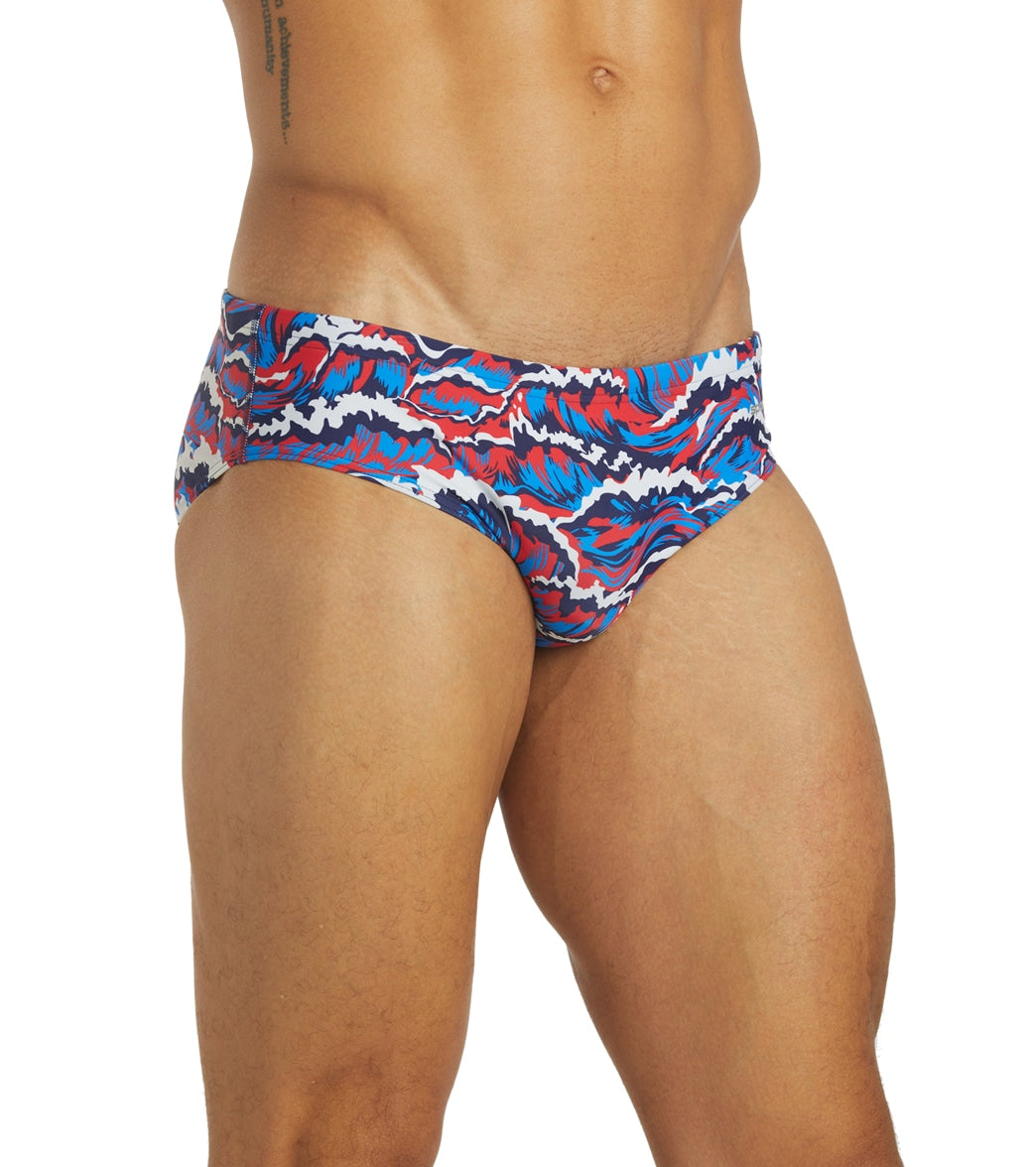 Sporti New Waves Brief Swimsuit (22-40) Red/White/Blue