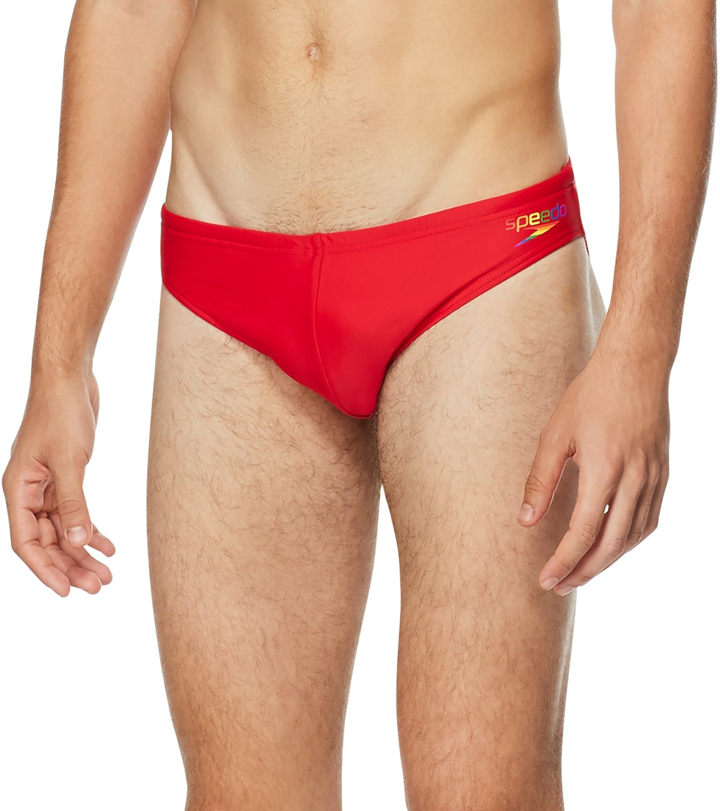 Speedo Pride Men's Solar One Brief Swimsuit Bittersweet