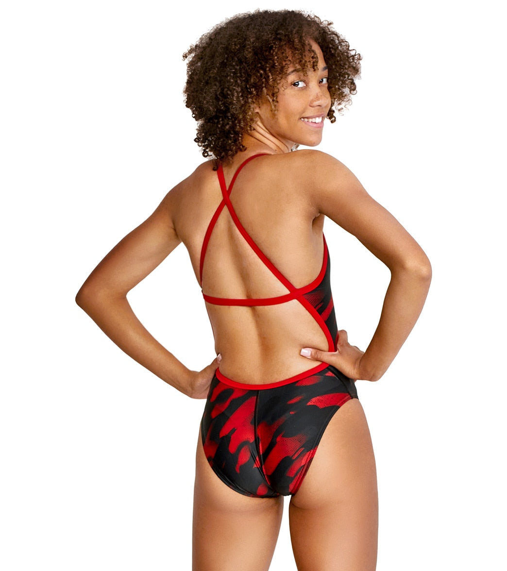 Speedo Women's Natural Wonder Crossback One Piece Swimsuit